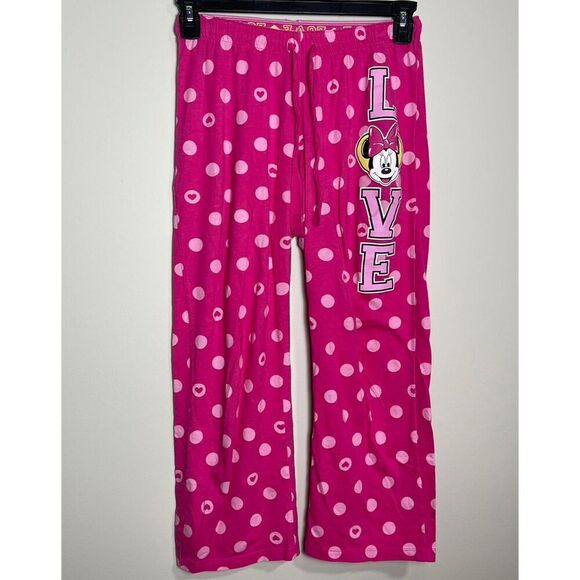Disney Other - Disney Minnie Mouse Women's Pink Polka Dot Pajama Capris